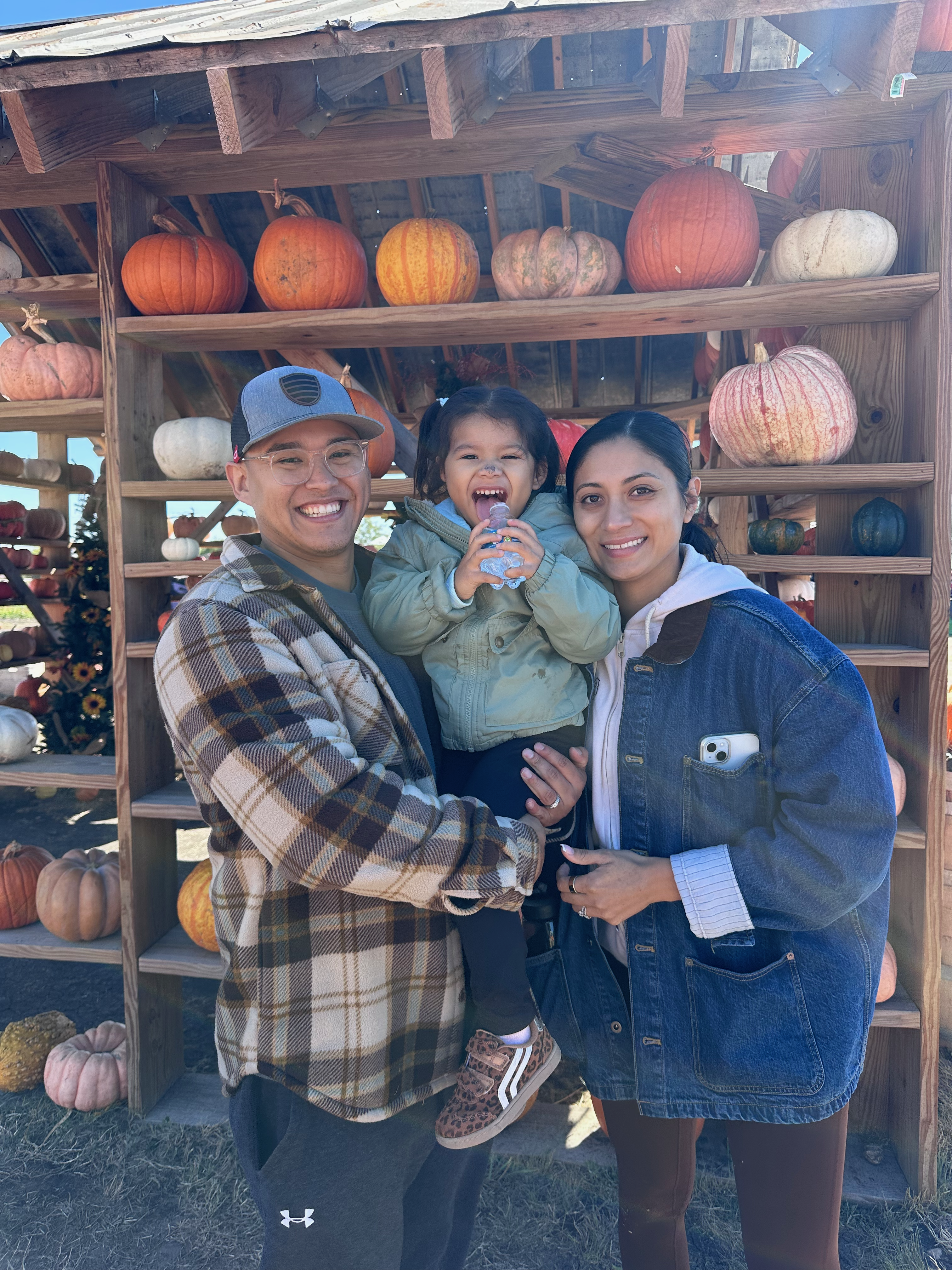 The Rosales Family at the pumpkin patch